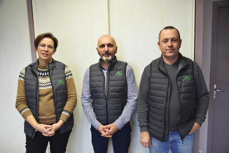 Beton-Bazoches, jeudi 19 janvier. De g. à d. : Stéphanie Bernard, Dominique Simon et Sébastien Piaud.