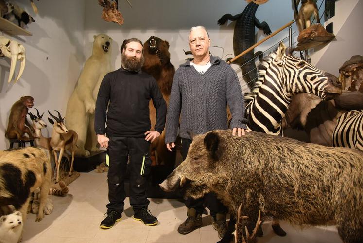 Philippe et Jordan Engel sont taxidermistes. Père et fils exercent dans leur atelier loirétain.