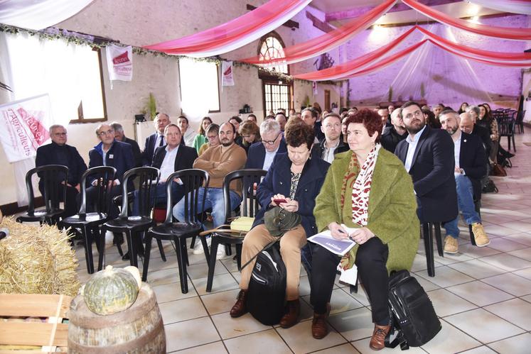 Le 23 février à Étampes (Essonne), lors de l'assemblée générale des Jeunes agriculteurs d'Île-de-France ouest.