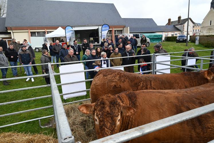 Dimanche 26 mars, à Pruniers-en-Sologne. De nombreux élus comme le député Roger Chudeau, le président du conseil départemental, Philippe Gouet, ou encore le maire de la commune, Aurélien Bertrand, sont venus pour aller à la rencontre des éleveurs.
