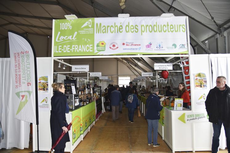 Entrée du marché des producteurs d'Île-de-France.