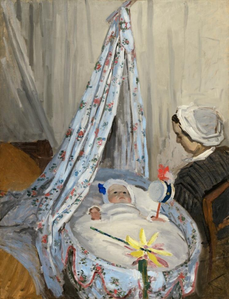Claude Monet, Jean Monet dans son berceau, 1867.