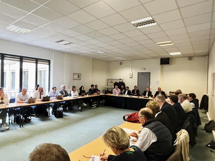 À Paris, lundi 15 mai, lors de la tenue du Conseil agricole régional.