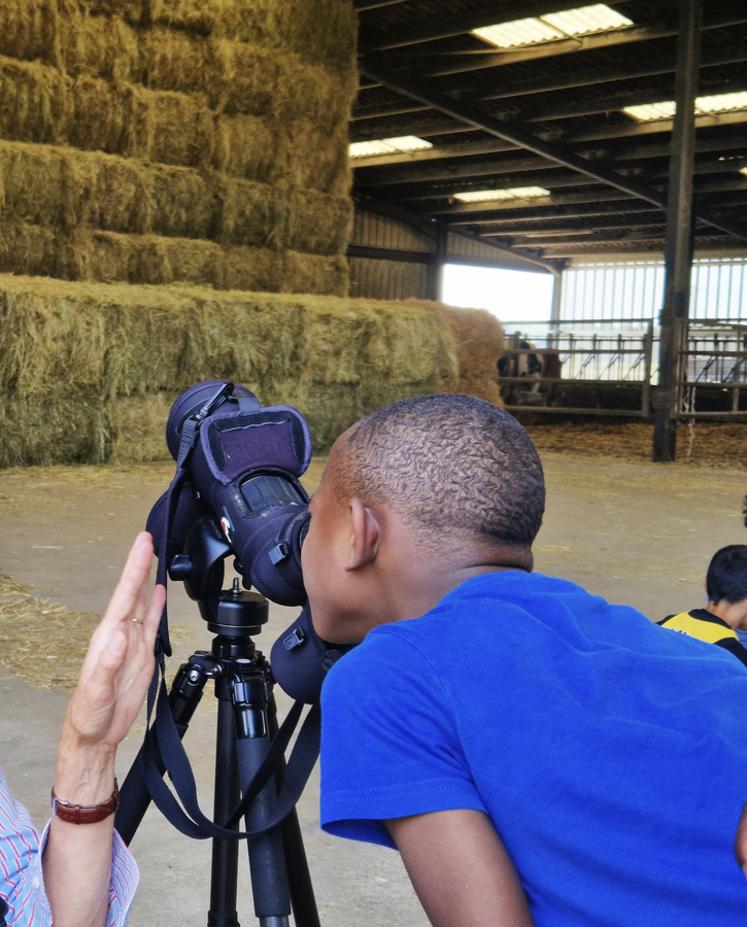 Dry (Loiret), jeudi 15 juin. Ateliers d'observation des animaux et de la biodiversité dans une ferme.