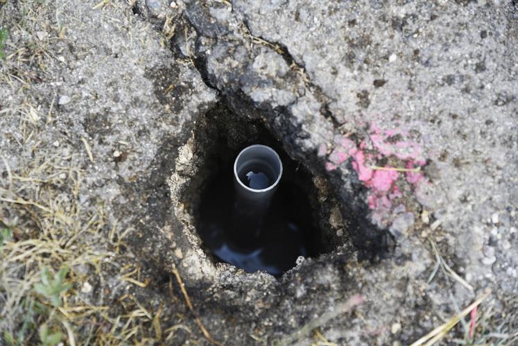 Le produit injecté dans les sols est à base de carbonate de calcium.