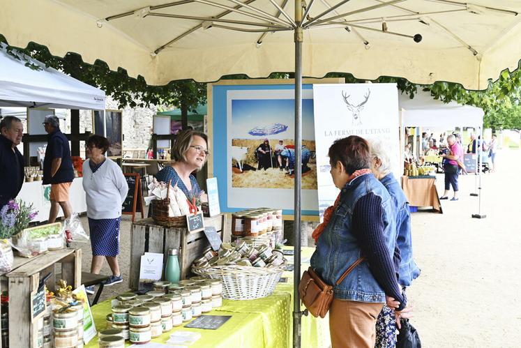 Dimanche 23 juillet, à Blois. Une vingtaine de producteurs du réseau Bienvenue à la ferme de Loir-et-Cher étaient présents lors du marché d'été au jardin de l'Évêché.