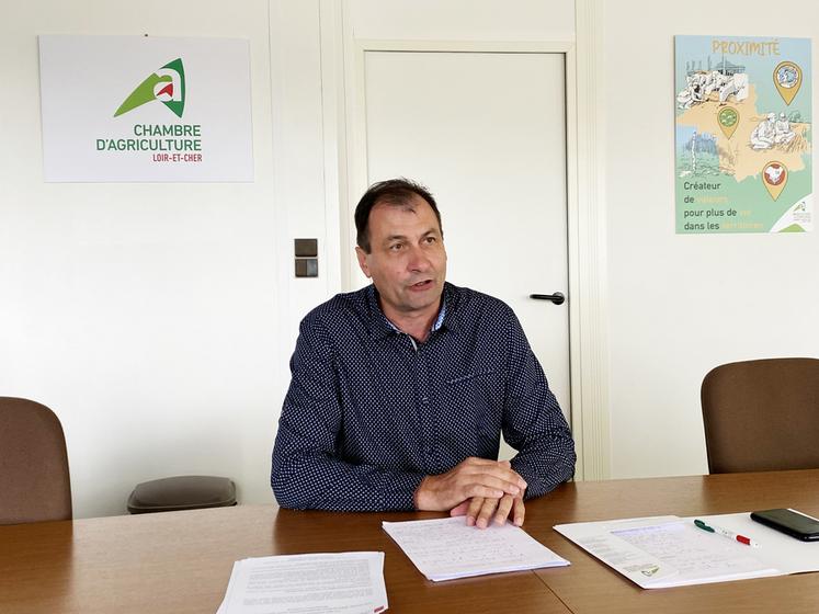Arnaud Bessé, président de la chambre d'Agriculture, a dévoilé les premiers résultats des moissons 2023 en Loir-et-Cher. 