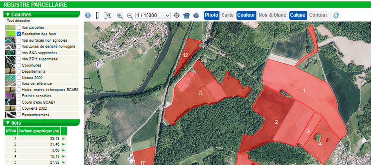 Le passage du satellite actionne des alertes sous la forme d’un système de feux tricolores, consultables sur Télépac.