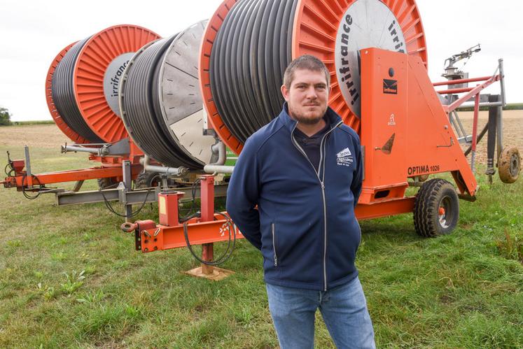 Le 1er septembre, à Courbehaye. Sylvain Marcuard est le président du canton Jeunes agriculteurs d'Orgères qui organise la Fête de l'agriculture cette année.