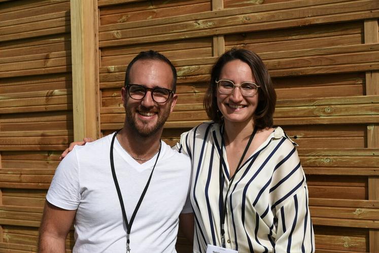 Styveens Peignier et Mathilde Stefanini, respectivement commercial et ingénieure agronome chez Treesition, étaient à Innov-Agri pour présenter la start-up.