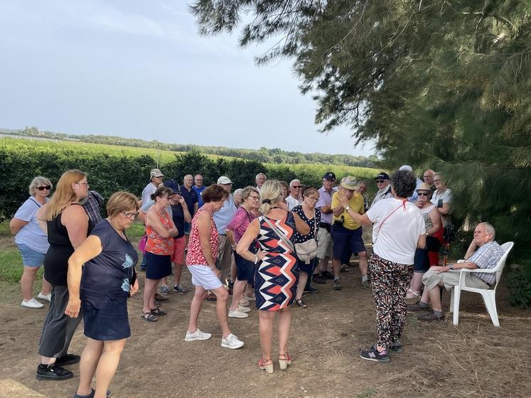 Claudine et Laurent accueillent les anciens dans leur verger de clémentiniers. Ils expliquent la culture de la clémentine, de la main de Bouddha et du citron caviar. Une pause goûter a suivi durant laquelle les anciens ont pu se délecter d’un gâteau à la clémentine confectionné par leurs hôtes. Ils ont aussi goûté au citron caviar et ses petites billes acidulées.