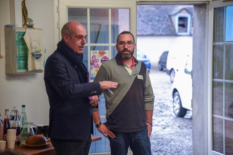 Vendredi 20 octobre, à Broué. Le député Olivier Marleix et Samuel De Smet sont président et co-président du Gal de l'Agglo du Pays de Dreux.