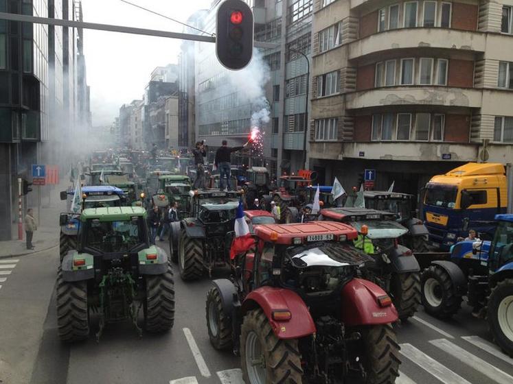 7000 manifestants et 1500 tracteurs ont manifesté le 7 septembre à Bruxelles.