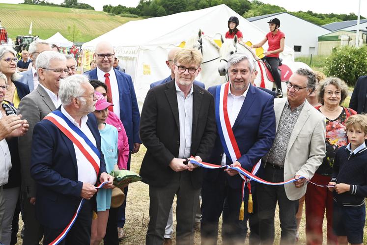 Marc Fesneau, ministre de l'Agriculture, inaugure le comice de Morée le 22 mai 2022.