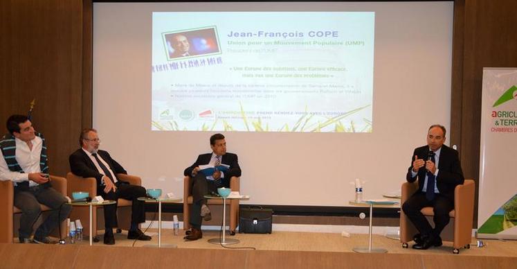Jean-François Copé répond aux questions de Xavier Beulin, Guy Vasseur et François Thabuis.