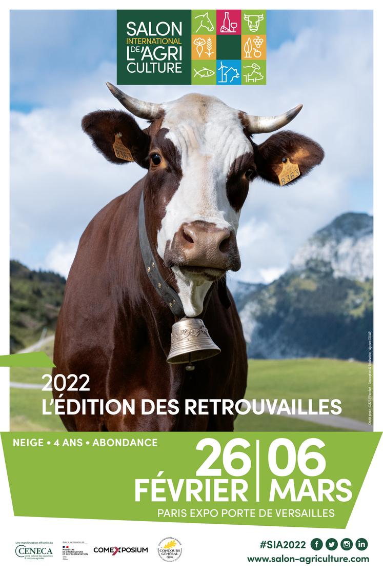 L'affiche du Salon de l'agriculture 2022, avec Neige pour effigie.