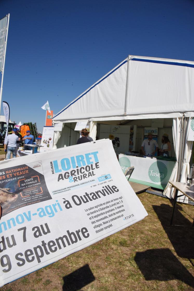 Horizons et le Loiret agricole et rural tiennent également un stand à Innov-agri 2021. 