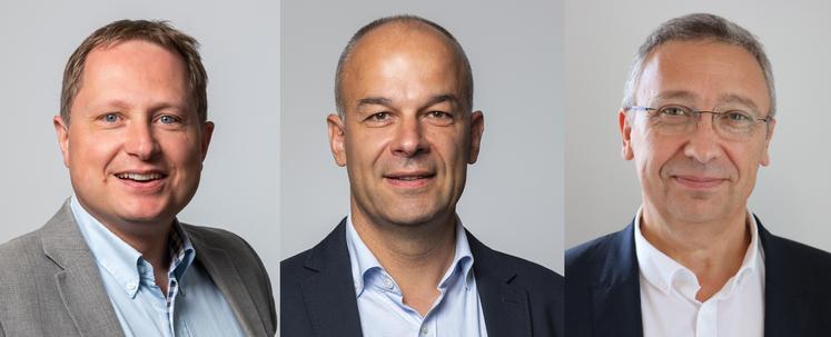 De g. à d. : Damien Greffin, Arnaud Rousseau, Éric Thirouin.
