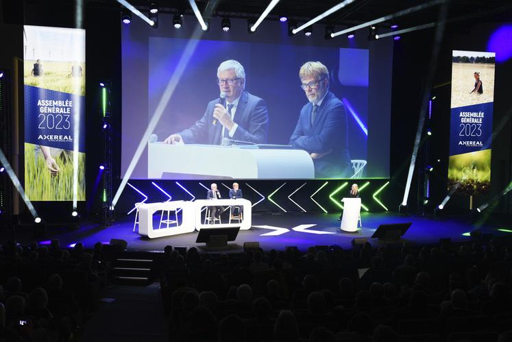 Jeudi 7 décembre, à Orléans. L'assemblée générale du groupe Axéréal s'est déroulée au Co'Met en partie en présence du ministre de l'Agriculture Marc Fesneau.