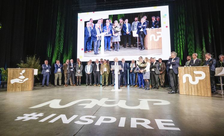 Jeudi 7 décembre, à Rouen (Seine-Maritime). Première assemblée générale pour le nouveau président de NatUp, Antoine Declercq (au c.) : « Nous avons besoin de compétences et d'experts pour trouver les bons leviers de la transition agricole ».