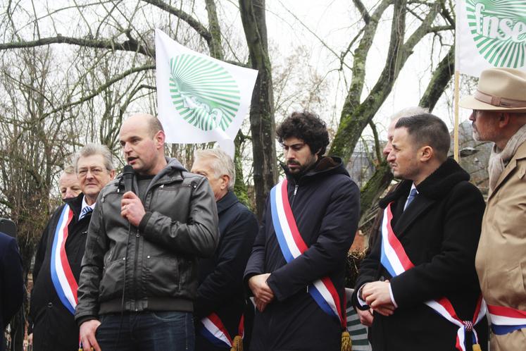 Vincent Verschuere à la manifestation du 21 décembre dernier, à Beauvais (Oise).