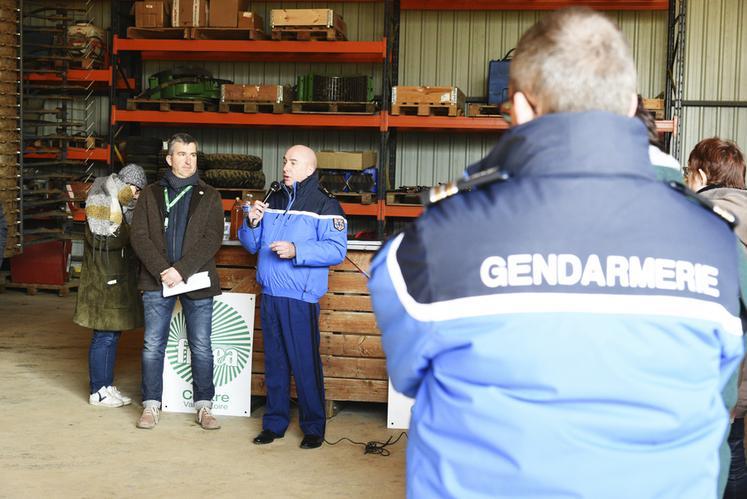Vendredi 19 janvier, à Tournoisis. Avec 55 % de terres agricoles et ses 3 000 exploitations, le général Philippe Ott estime que le Loiret est une cible de choix pour les voleurs.