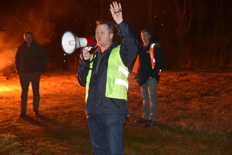 Manifestation des agriculteurs à Fontainebleau fin janvier 2024.