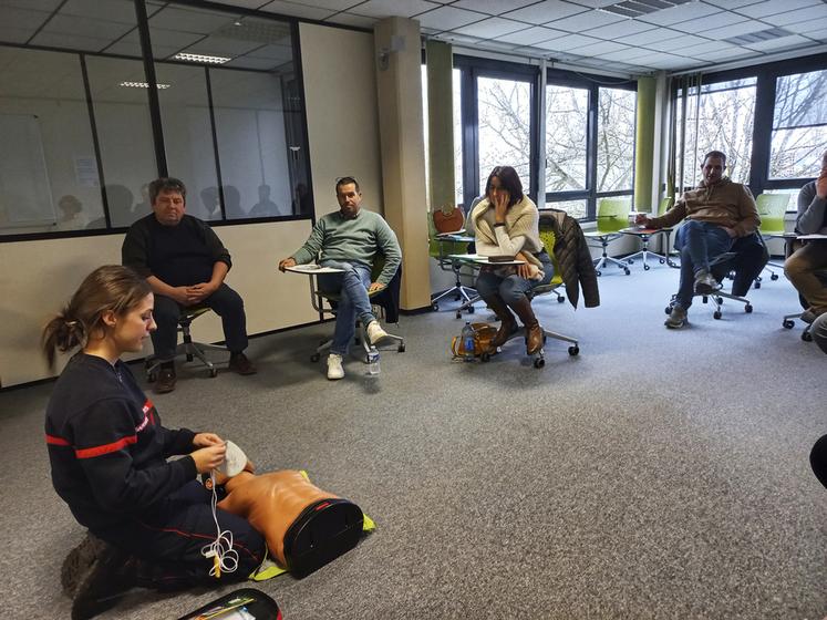Le 16 janvier, à Blois. La FNSEA 41 a organisé une formation aux premiers secours.