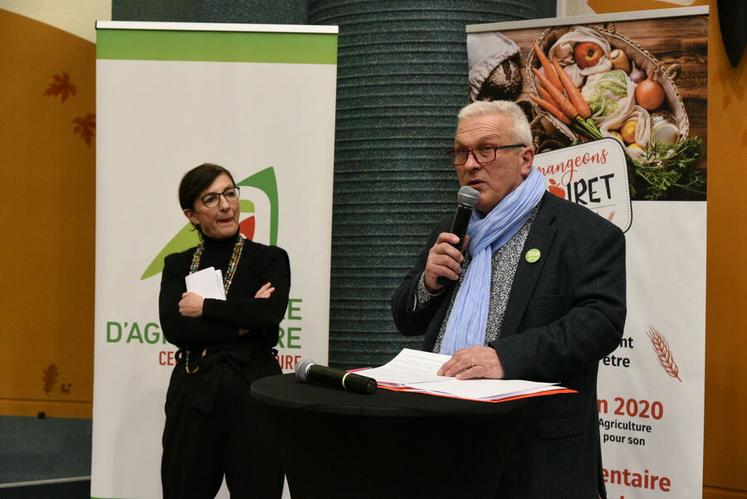 Le 23 janvier, Jean-Marie Fortin, président de la chambre d'Agriculture du Loiret, a présenté ses vœux. 