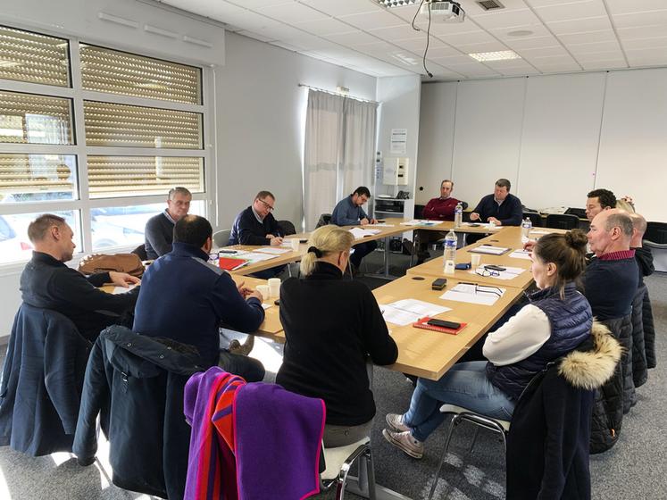 Lundi 12 février, au Chesnay (Yvelines). La FDSEA Île-de-France a réuni son bureau pour faire le point sur les avancées obtenues et les réponses encore attendues.