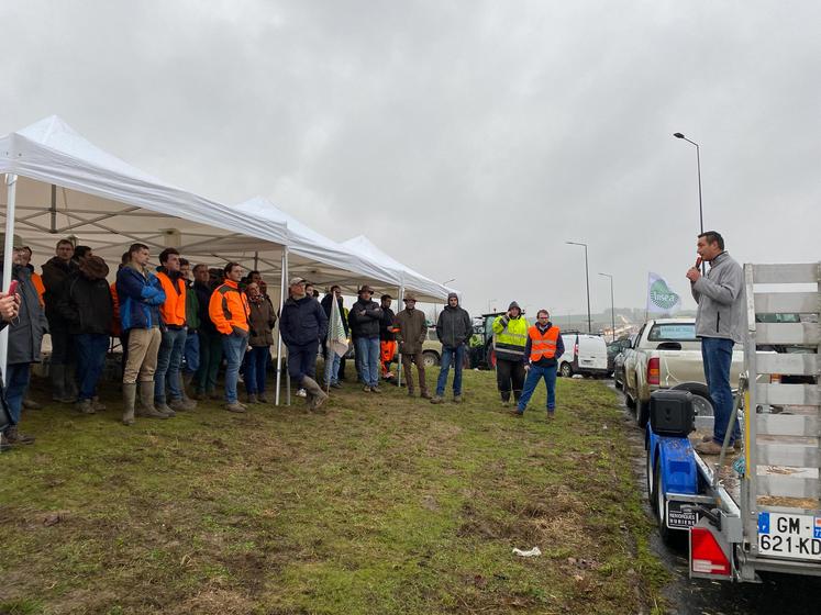 À Meaux (Seine-et-Marne) lors de la mobilisation des agriculteurs fin janvier 2024.