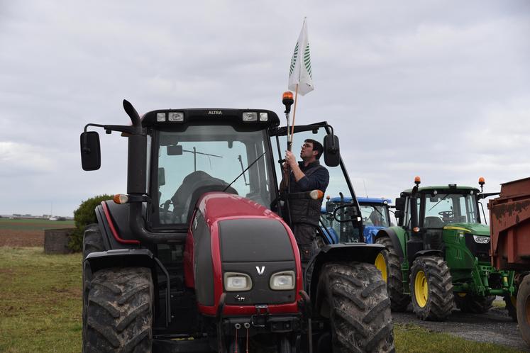 Manifestation des agriculteurs à Melun fin janvier 2024.