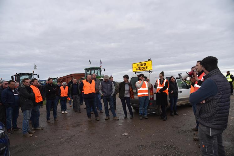 Manifestation des agriculteurs à Melun fin janvier 2024.