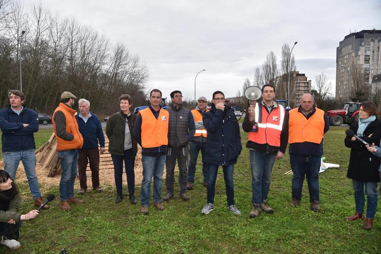 Manifestation des agriculteurs à Melun fin janvier 2024.