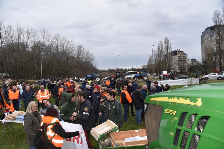 Manifestation des agriculteurs à Melun fin janvier 2024.