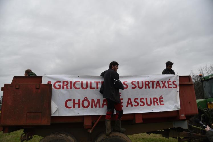 Manifestation des agriculteurs à Melun fin janvier 2024.