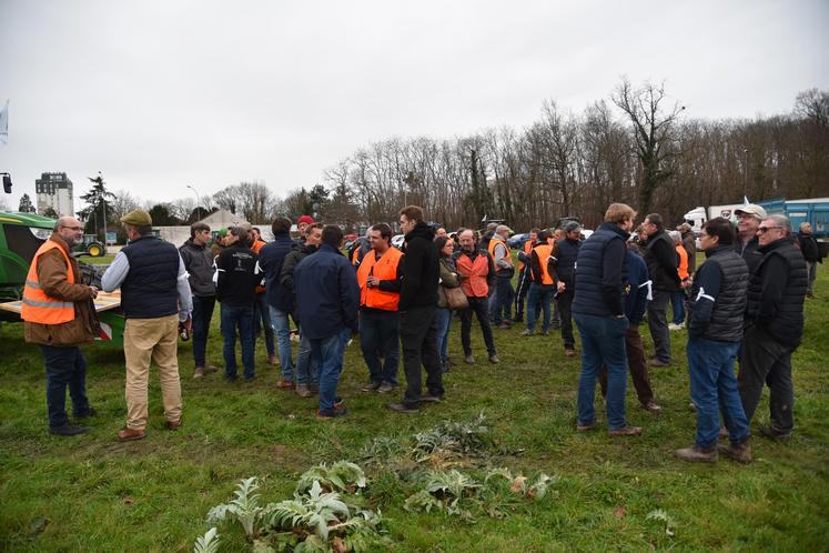 Manifestation des agriculteurs à Melun fin janvier 2024.