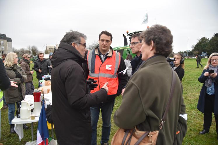 Manifestation des agriculteurs à Melun fin janvier 2024.