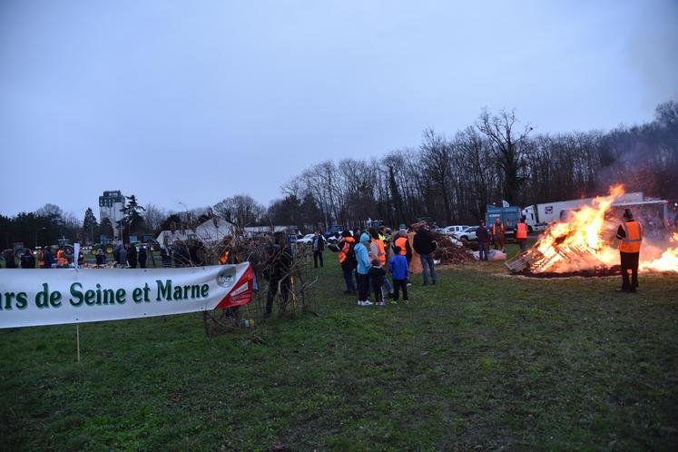 Manifestation des agriculteurs à Melun fin janvier 2024.