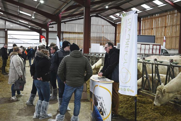 La journée régionale bovins allaitants s'est déroulée dans le Loir-et-Cher, au Gaec Vaucher à Muides-sur-Loire, jeudi 22 février. Plus de 200 éleveurs sont venus pour découvrir les innovations du moment.