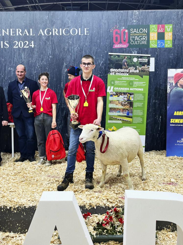 Samedi 24 février, porte de Versailles à Paris. Benoît Toutain, vainqueur de la 19e édition des Ovinpiades.