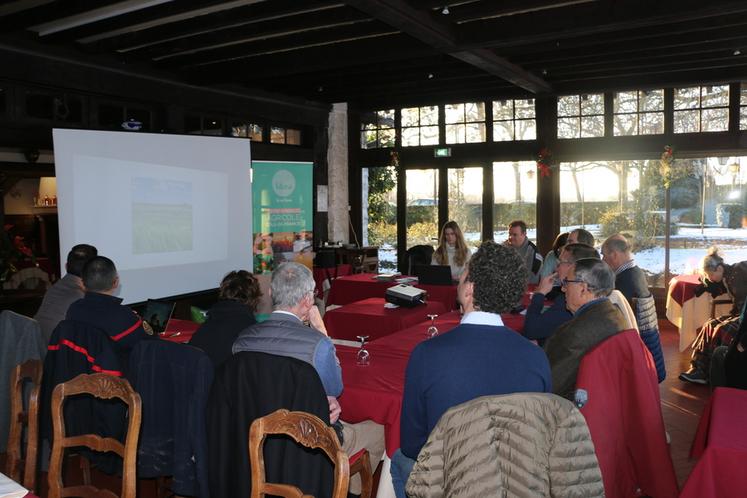 Jeudi 18 janvier, à Montfort-l'Amaury (Yvelines). Le Syndicat des exploitants de Montfort a tenu son assemblée générale sous la présidence de David Lavenant.