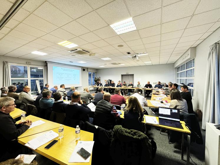 Un conseil d'administration de la FDSEA Île-de-France s'est tenu mardi 5 mars au Chesnay (Yvelines). 