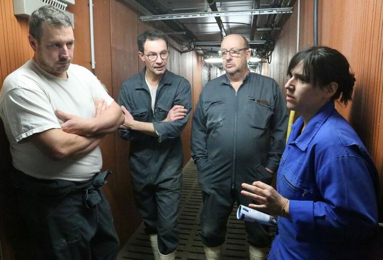 Noël Thuret, président de la coopérative Cirhyo, Thomas Lapie, Philippe Chanteloube, directeur général Cirhyo, et Fanny Dumet, responsable qualité Cirhyo.