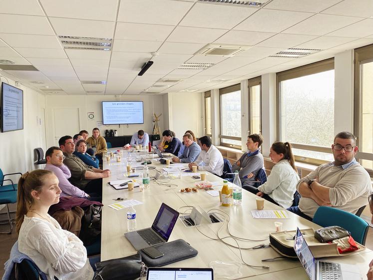 Paris, vendredi 19 mars. Un conseil d'administration de Jeunes agriculteurs région Île-de-France a eu lieu dans les locaux de la chambre d'Agriculture de région Île-de-France.