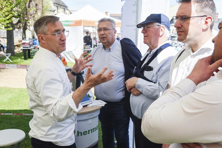 Le chef étoilé Laurent Clément (à g.) a témoigné qu'il devait sa première étoile aussi pour avoir travaillé avec les producteurs locaux euréliens, comme les pionniers Jean-Luc Gauthier ou Bruno Debray.