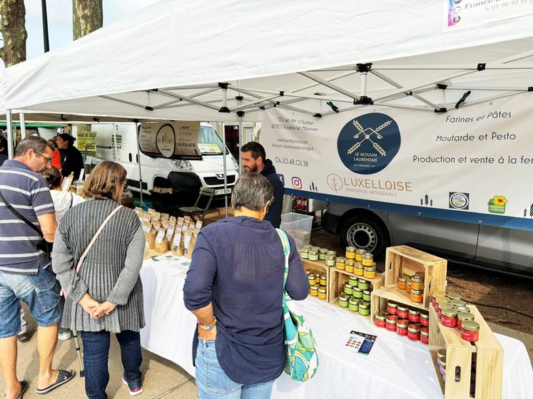 Les pâtes du Moulin Laurentais d’Adrien Doret ont séduit les visiteurs.
