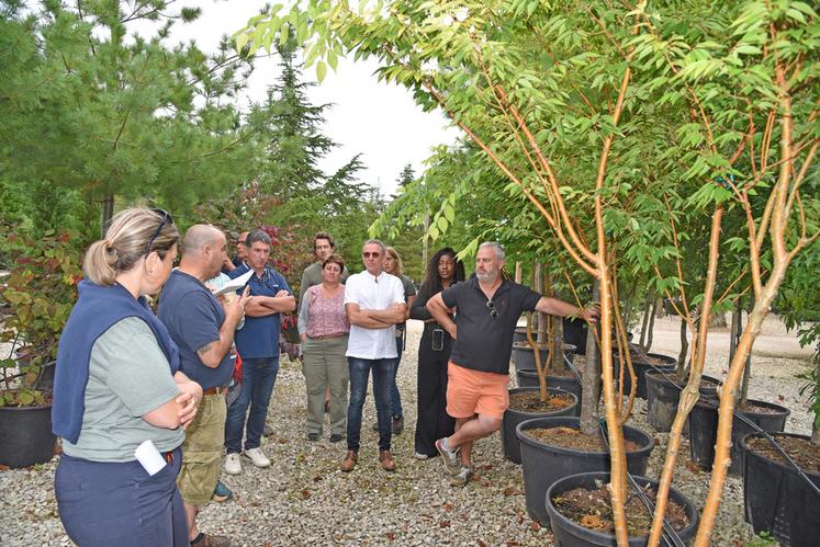 Jeudi 29 août, des horticulteurs et pépiniéristes de Nouvelle-Aquitaine ont visité les Pépinières de Bazainville (Yvelines).