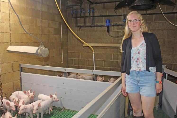 Ombeline Caustier a toujours voulu reprendre l’exploitation familiale et perpétuer l’élevage de porcs.