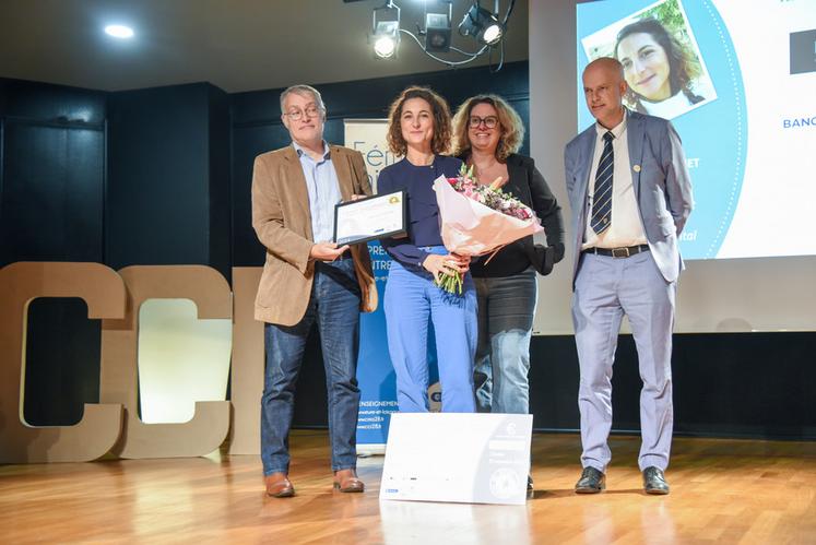Le 24 septembre, à Chartres. Créatrice de la société Valconie avec son mari Rémi, Solenne Thévenet (au c.) a séduit le jury du prix Fémin'Initiatives 2024.